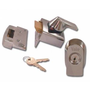 Yale Automatic Cylinder Deadlock Chrome or Brass (PBS1/PBS2)